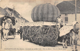 52-CHATEAUVILLAIN- CAVALCADE DU 29 MARS 1908 - CHAR DU MELON CHAR DU MOUTON GRAS - Chateauvillain