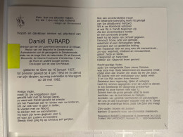 Devotie DP - Overlijden Priester Daniël Evrard ) Gent 1927 - Waregem 1992 - Leraar, Rector, Aalmoezenier Dendermonde - Avvisi Di Necrologio