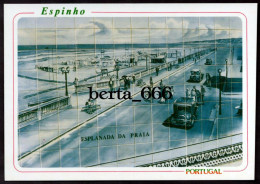 Portugal Espinho Antigo Em Azulejos Esplanada Da Praia * Tile Pannel * Panneau De Tuiles - Aveiro