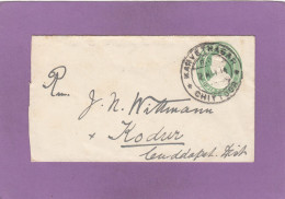 ENTIER POSTAL DE KARVETNAGAR,CHITOOR POUR KODUR,2 CACHETS AU VERSO. - 1911-35 Roi Georges V