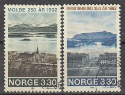 NORWAY 1098-1099,used,falc Hinged - Usados