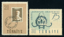 Türkiye 1957 Mi 1522-1523 MNH Academy Of Art, 75th Year - Unused Stamps