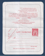 France - Carte Pneumatique - 12 FR - Pneumatic Post