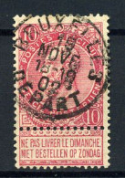 58 - Fijne Baard - Gest / Obl / Used - Bruxelles Départ - 1893-1900 Barbas Cortas