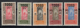 Togo - YV 119 à 123 N* MH Complète , Cote 8,25 Euros - Unused Stamps