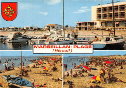 MARSEILLAN PLAGE Souvenirs 19(scan Recto-verso) MA1041 - Marseillan