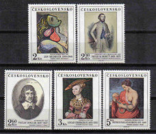 Ceskoslovensko 1977 Paintings Y.T. 2246/2250 ** - Unused Stamps