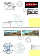 PO - 40 - 4 Plis Kerguelen Avec Cachets Illustrés - Lettres & Documents