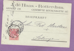 FIRMENKARTE AUS ROTTERDAM NACH SOLINGEN. - Lettres & Documents