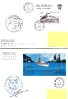 PO - 41 - 4 Plis Kerguelen Avec Cachets Illustrés - Lettres & Documents