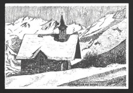 Montriond (74 Haute-Savoie).   La Chapelle Des Neiges.   Gravure Signée. - Other & Unclassified