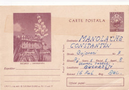 A24481 -  BUCURESTI UNIVERSITATEA  VINTAGE BUS Postal Stationery ROMANIA 1965 Rare - Entiers Postaux