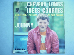 Johnny Hallyday 45Tours EP Vinyle Cheveux Longs Et Idées Courtes Imp J.Colombet, Paris XV - 45 G - Maxi-Single