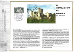 FRANCE -  FDC - Le Château Fort De Bonaguil (Lot Et Garonne)  - Feuillet N° 357 Du Catalogue CEF - 1970-1979