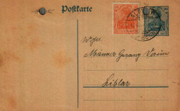 ALFTER - Einladungskarte Von 1921 Vom Gesangverein Concordia ALFTER (mit Stempel) An Den Männer-Gesang-Verein LIBLAR - Siegburg