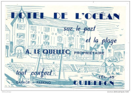 Carte Hotel De L'Océan Quiberon Le Quellec - Publicités