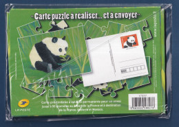 France - Carte Puzzle à Réaliser Et à Envoyer - Carte Pré Timbrée - Panda - Listos A Ser Enviados: Otros (1995-...)