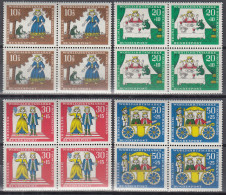 BRD  523-526, 4erBlock, Postfrisch **, Wohlfahrt Märchen: Froschkönig, 1966 - Nuovi