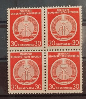 GDR DDR - 11x XI Dienst 30 Pf - Im 4er-Block - MNH** - Ungebraucht