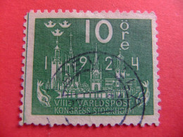 90 SUECIA SUEDE 1924 / U.P.U. / YVERT 164 FU - Oblitérés