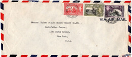L77258 - Trinidad & Tobago - 1947 - 24c KGVI MiF A LpBf PORT OF SPAIN -> New York, NY (USA) - Trinité & Tobago (...-1961)