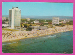 311079 / Bulgaria - Sunny Beach - Aerial View Hotel "Burgas" Beach Black Sea Hotels 1976 PC Septemvri Bulgarie  - Hoteles & Restaurantes