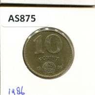10 FORINT 1986 HUNGARY Coin #AS875.U.A - Hungría