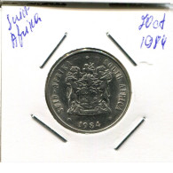 20 CENTS 1984 SOUTH AFRICA Coin #AN725.U.A - Sudáfrica