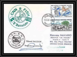 1698 Fish Astrobale 6/11/1990 Signé Signed Daudon TAAF Antarctic Terres Australes Lettre (cover) - Storia Postale