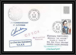 1704 Op 90/4 Marion Dufresne 16/6/1990 Signé Signed Loudes TAAF Antarctic Terres Australes Lettre Cover Coin De Feuille - Spedizioni Antartiche