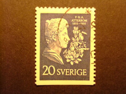 90 SUECIA SUEDE 1955 / PER DANIEL AMADEUS ATTERBOM Poeta  / YVERT 404 A FU - Gebraucht