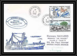 1683 Navire Austral 9/1/1990 TAAF Antarctic Terres Australes Lettre (cover) - Brieven En Documenten