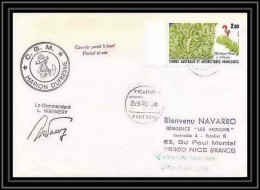 1654 Marion Dufresne 28/8/1990 Port Said Signé Signed Warnery TAAF Antarctic Terres Australes Lettre (cover) - Antarctische Expedities