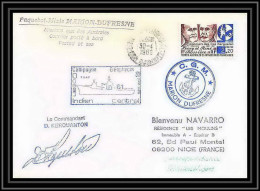 1618 Md 61 Indien Central Signé Signed Kerouanton 30/4/1989 TAAF Antarctic Terres Australes Lettre (cover) - Antarctic Expeditions