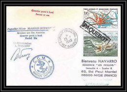 1614 Marion Dufresne Signé Signed Warnery 25/7/1989 TAAF Antarctic Terres Australes Lettre (cover) Paquebot - Antarctische Expedities