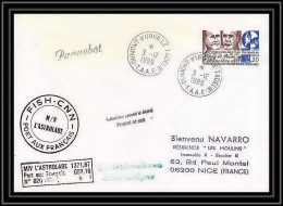 1602 Fish Cnn L'astrobale 3/12/1989 TAAF Antarctic Terres Australes Lettre (cover) - Storia Postale