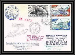 1587 89/2 - 13/12/1988 Marion Dufresne Signé Signed Kerouanton TAAF Antarctic Terres Australes Lettre (cover) - Covers & Documents