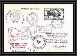 1578 88/4 Océanologie Md Indivat 7/7/1988 Signé Signed TAAF Antarctic Terres Australes Lettre (cover) - Antarctic Expeditions