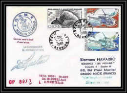 1581 89/2--2/12/1988 Marion Dufresne Signé Signed Kerouanton TAAF Antarctic Terres Australes Lettre (cover) - Antarktis-Expeditionen