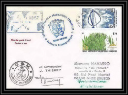 1555 Geodyn Md 57 Marion Dufresne 21/4/1988 Signé Signed Thierry TAAF Antarctic Terres Australes Lettre (cover) - Antarktis-Expeditionen