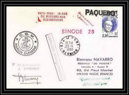 1561 Campagne Sinode 28 Marion Dufresne1988 Signé Signed Thierry TAAF Antarctic Terres Australes Lettre (cover) Paquebot - Antarctische Expedities