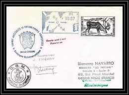 1558 Geodyn Md 57 Marion Dufresne 21/4/1988 Signé Signed Thierry TAAF Antarctic Terres Australes Lettre (cover) - Expediciones Antárticas