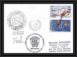 1540 Op 88/1 Marion Dufresne Signé Signed 27/10/1987 Obl Paquebot TAAF Antarctic Terres Australes Lettre (cover) - Covers & Documents