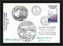 1529 36 ème Expédition En Terre Adélie Polarbjorn 1/1/1986 TAAF Antarctic Terres Australes Lettre (cover) - Expéditions Antarctiques