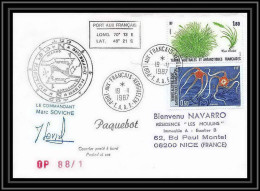 1538 Op 88/1 Marion Dufresne Signé Signed 19/11/1987 TAAF Antarctic Terres Australes Lettre (cover) - Antarctic Expeditions