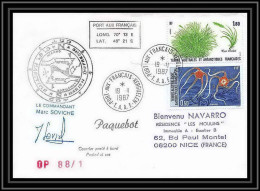 1538 Op 88/1 Marion Dufresne Signé Signed 19/11/1987 TAAF Antarctic Terres Australes Lettre (cover) - Expéditions Antarctiques