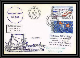 1536 Navire Austral 14/12/1984 TAAF Antarctic Terres Australes Lettre (cover) - Antarctische Expedities