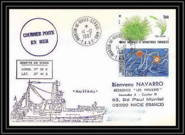 1535 Navire Austral 14/12/1984 TAAF Antarctic Terres Australes Lettre (cover) - Antarktis-Expeditionen