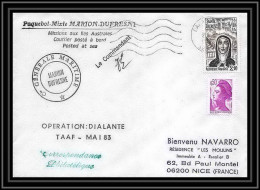1517 Opéraion Dialante Marion Dufresne 28/5/1983 TAAF Antarctic Terres Australes Lettre (cover) Signé Signed - Spedizioni Antartiche
