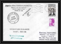 1517 Opéraion Dialante Marion Dufresne 28/5/1983 TAAF Antarctic Terres Australes Lettre (cover) Signé Signed - Expéditions Antarctiques